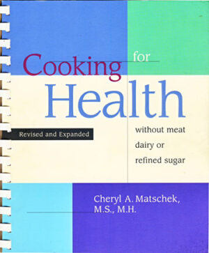 A cookbook cover with the words cooking for health